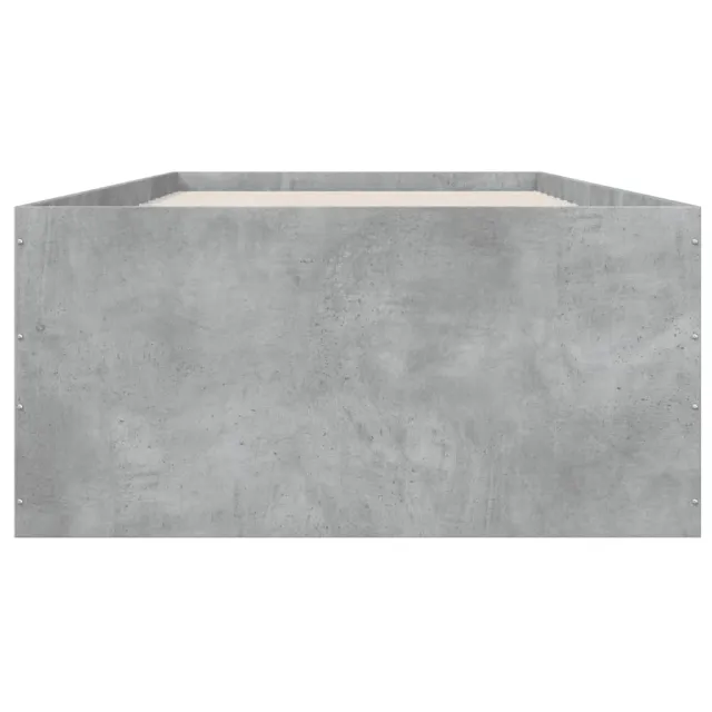 Cadre de lit sans matelas gris béton 100x200 cm