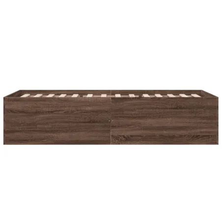 Cadre de lit sans matelas chêne marron 100x200 cm