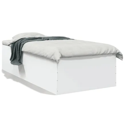Cadre de lit sans matelas blanc 90x200 cm 2