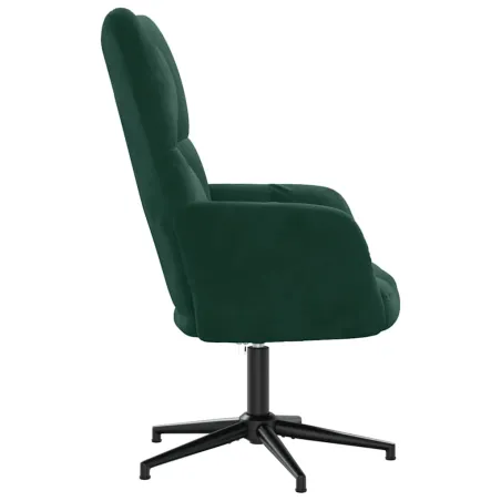 Chaise de relaxation Vert foncé Velours