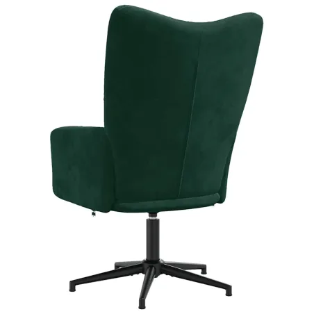 Chaise de relaxation Vert foncé Velours