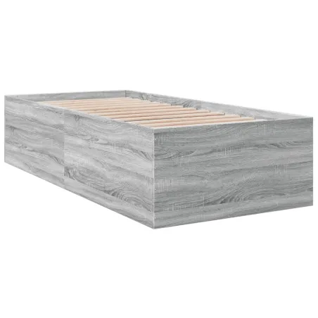 Cadre de lit sans matelas sonoma gris 90x200 cm