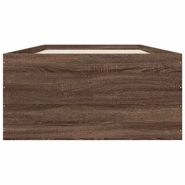 Cadre de lit sans matelas chêne marron 90x200 cm