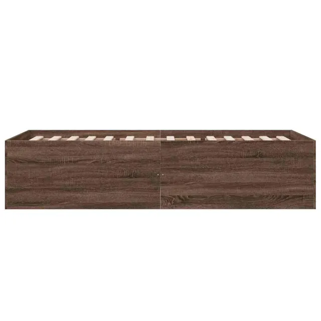 Cadre de lit sans matelas chêne marron 90x200 cm