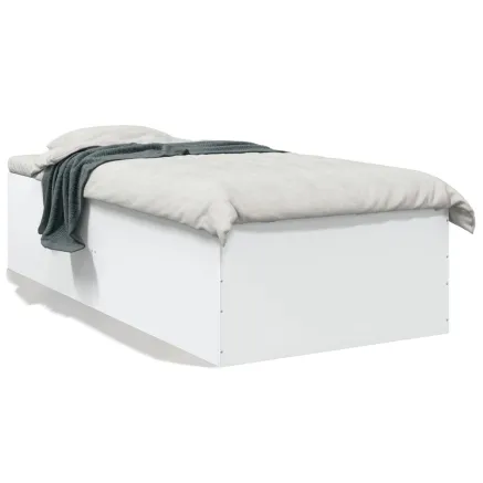 Cadre de lit sans matelas blanc 90x190 cm 2