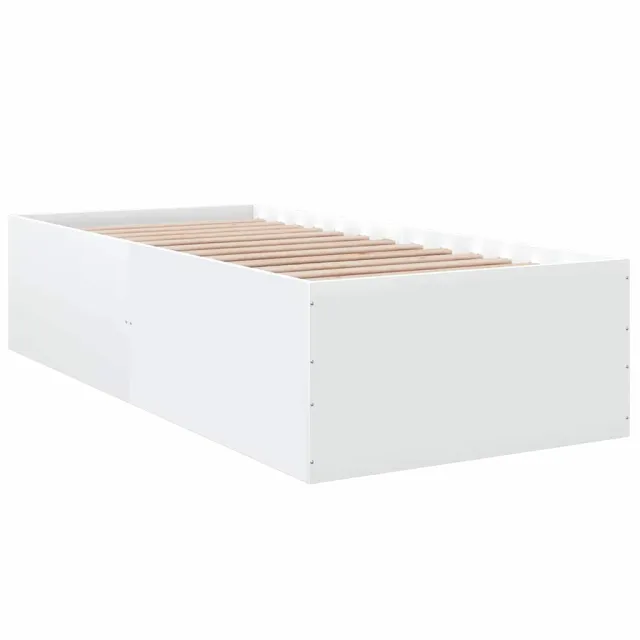 Cadre de lit sans matelas blanc 90x190 cm