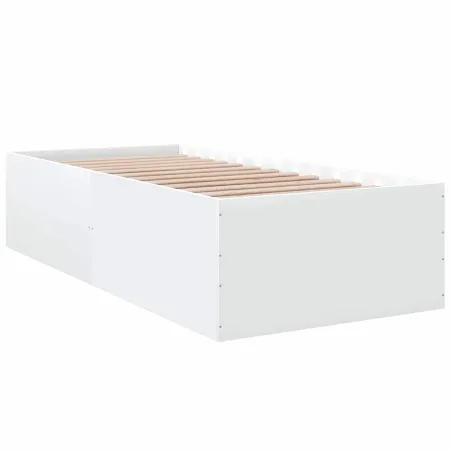 Cadre de lit sans matelas blanc 90x190 cm