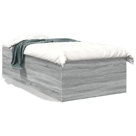 Cadre de lit sans matelas sonoma gris 90x190 cm 2
