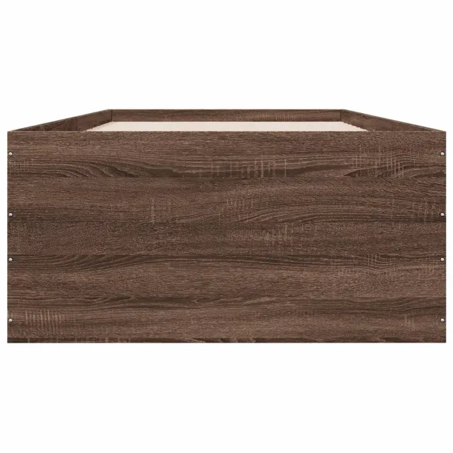 Cadre de lit sans matelas chêne marron 90x190 cm