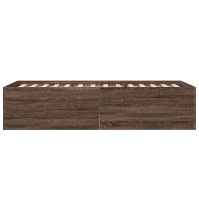 Cadre de lit sans matelas chêne marron 90x190 cm