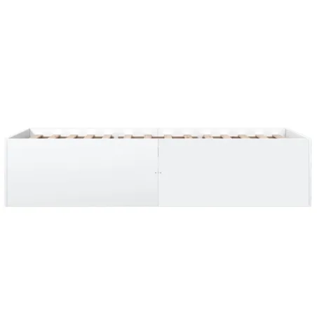 Cadre de lit sans matelas blanc 75x190 cm
