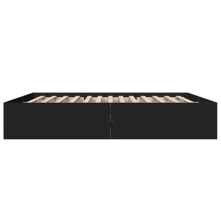 Cadre de lit sans matelas noir 200x200 cm