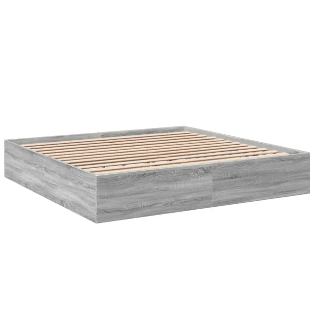 Cadre de lit sans matelas sonoma gris 200x200 cm