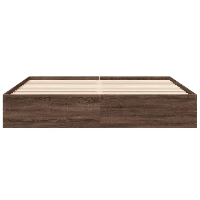 Cadre de lit sans matelas chêne marron 200x200 cm