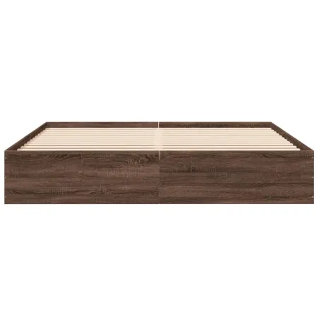 Cadre de lit sans matelas chêne marron 200x200 cm