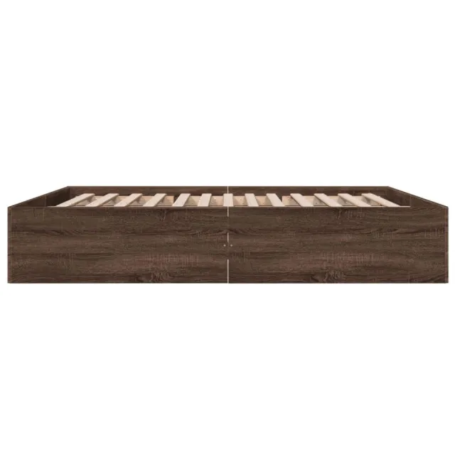 Cadre de lit sans matelas chêne marron 200x200 cm