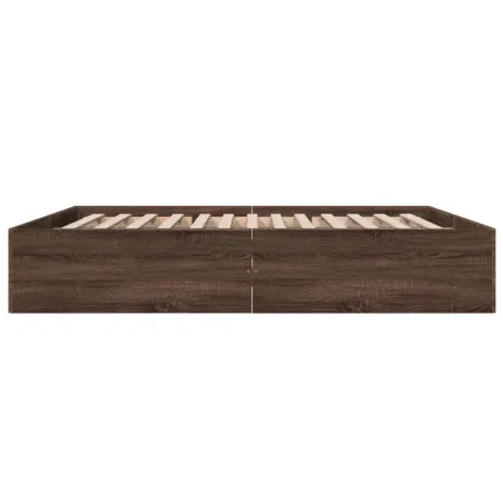 Cadre de lit sans matelas chêne marron 200x200 cm
