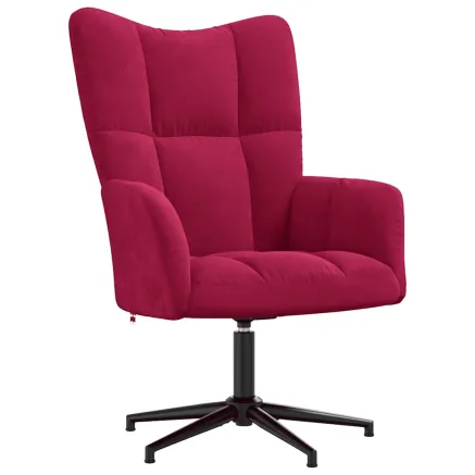 Chaise de relaxation Rouge bordeaux Velours 2