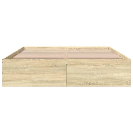 Cadre de lit sans matelas chêne sonoma 150x200 cm