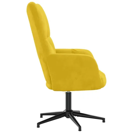 Chaise de relaxation Jaune moutarde Velours