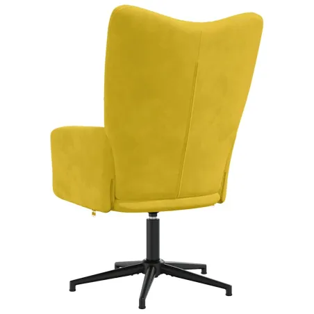 Chaise de relaxation Jaune moutarde Velours