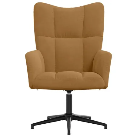 Chaise de relaxation Marron Velours