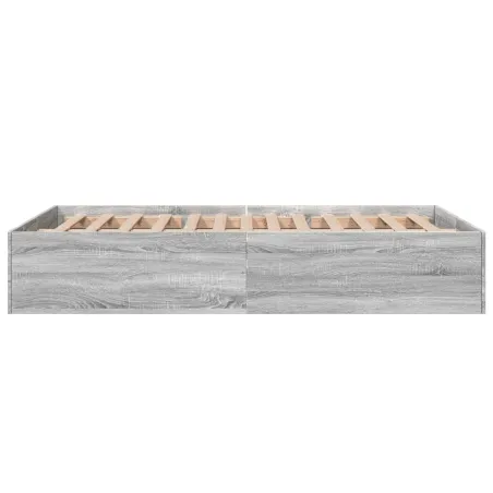 Cadre de lit sans matelas sonoma gris 120x190 cm