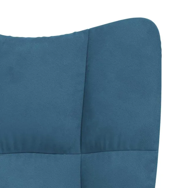 Chaise de relaxation Bleu Velours