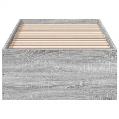 Cadre de lit sans matelas sonoma gris 100x200 cm