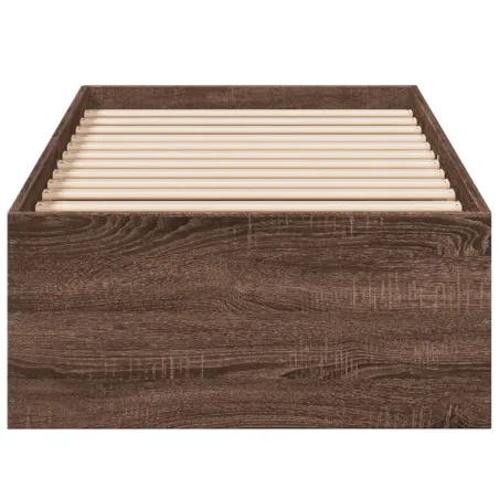 Cadre de lit sans matelas chêne marron 100x200 cm