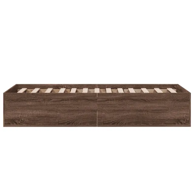 Cadre de lit sans matelas chêne marron 100x200 cm