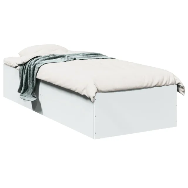Cadre de lit sans matelas blanc 90x200 cm
