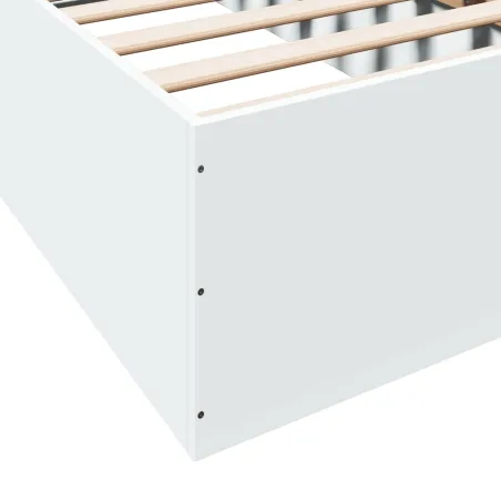 Cadre de lit sans matelas blanc 90x200 cm