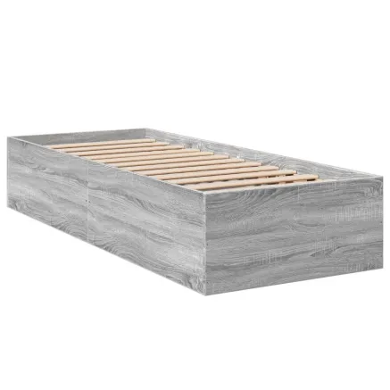 Cadre de lit sans matelas sonoma gris 90x200 cm 2