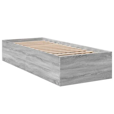 Cadre de lit sans matelas sonoma gris 90x200 cm