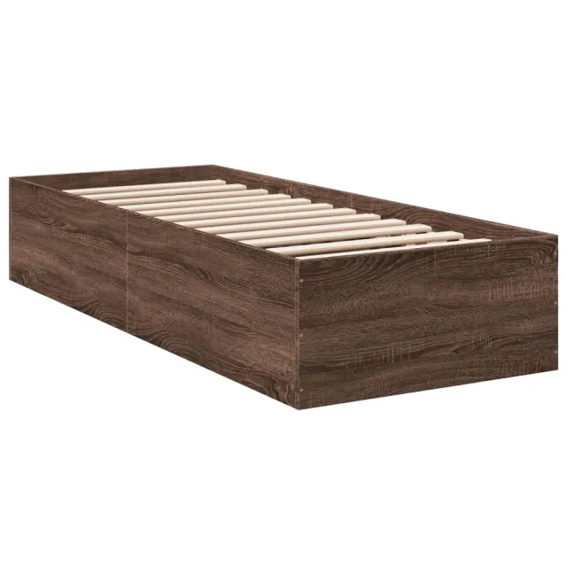 Cadre de lit sans matelas chêne marron 90x200 cm