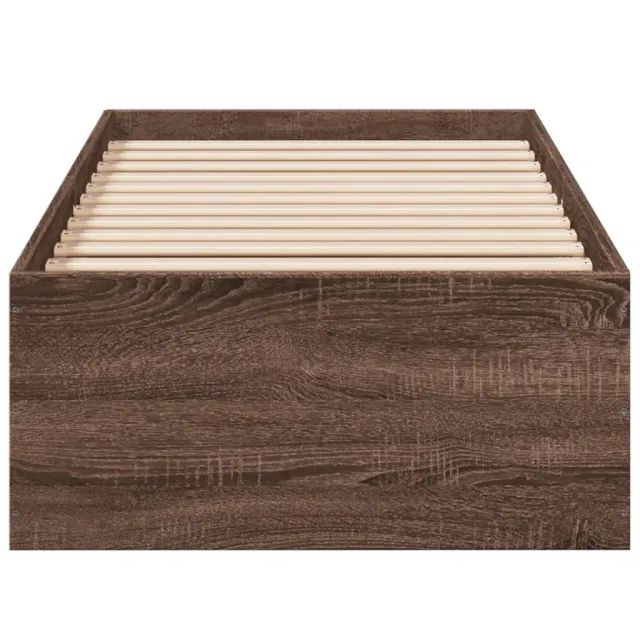 Cadre de lit sans matelas chêne marron 90x200 cm