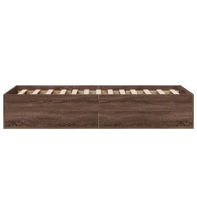 Cadre de lit sans matelas chêne marron 90x200 cm