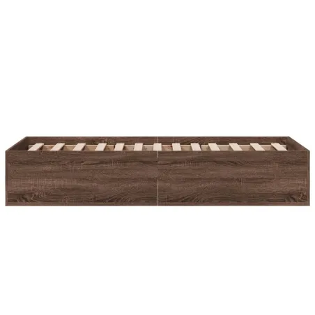 Cadre de lit sans matelas chêne marron 90x200 cm
