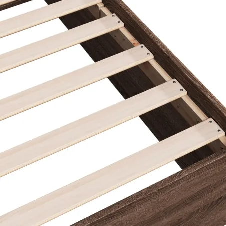 Cadre de lit sans matelas chêne marron 90x200 cm