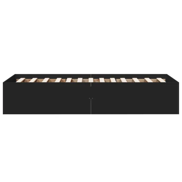 Cadre de lit sans matelas noir 90x190 cm