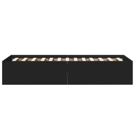 Cadre de lit sans matelas noir 90x190 cm