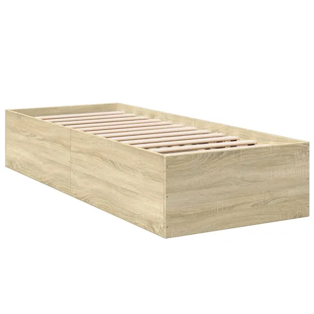 Cadre de lit sans matelas chêne sonoma 90x190 cm