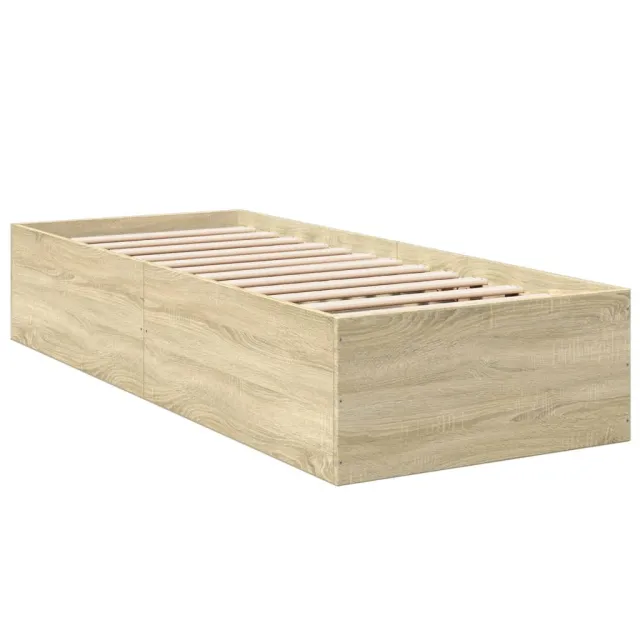 Cadre de lit sans matelas chêne sonoma 90x190 cm