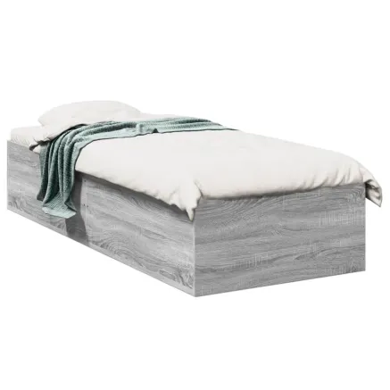 Cadre de lit sans matelas sonoma gris 90x190 cm 2