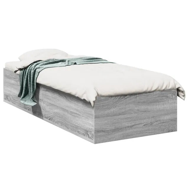 Cadre de lit sans matelas sonoma gris 90x190 cm