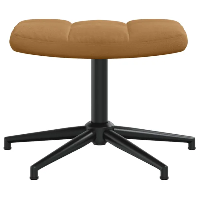 Chaise de relaxation avec tabouret Marron Velours