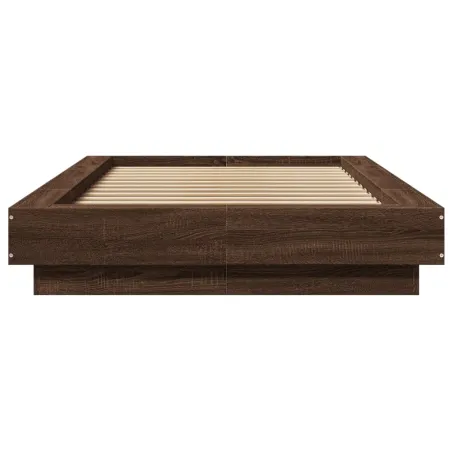 Cadre de lit avec lumières LED sans matelas 75x190 cm