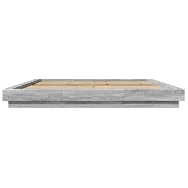Cadre de lit sans matelas sonoma gris 200x200 cm