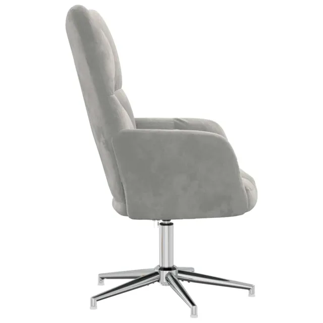 Chaise de relaxation Gris clair Velours